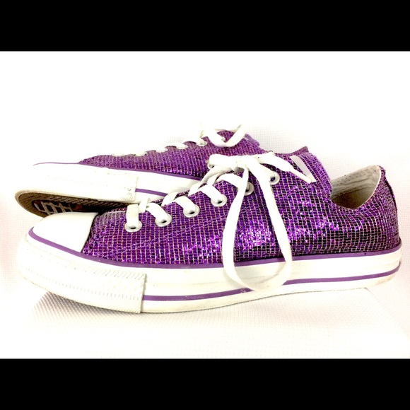purple sequin converse sneakers